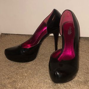 Patent leather heels